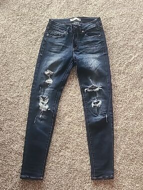KanCan Dark Blue High-Rise Skinny Jeans